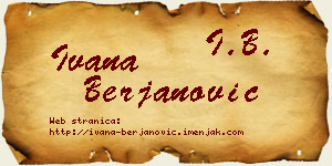 Ivana Berjanović vizit kartica
